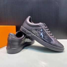 LV Transparent Leather Casual Sneakers For Men Black
