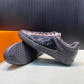 LV Transparent Leather Casual Sneakers For Men Black