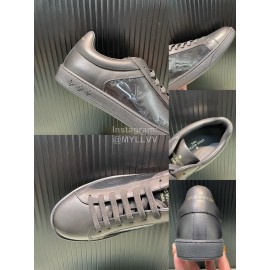 LV Transparent Leather Casual Sneakers For Men Black