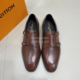 LV Calf Leather Casual Business Shoes For Men Brown