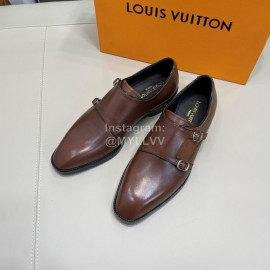 LV Calf Leather Casual Business Shoes For Men Brown
