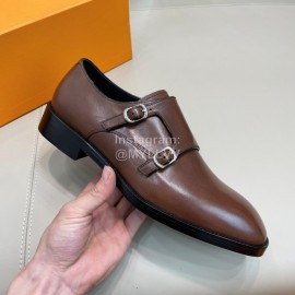LV Calf Leather Casual Business Shoes For Men Brown