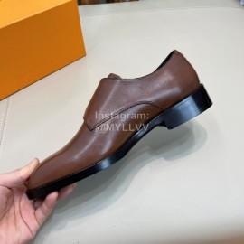 LV Calf Leather Casual Business Shoes For Men Brown