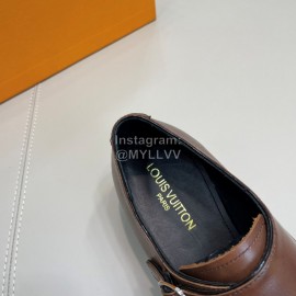 LV Calf Leather Casual Business Shoes For Men Brown