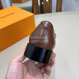 LV Calf Leather Casual Business Shoes For Men Brown