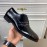 LV Calf Leather Lace Up Business Shoes For Men Black