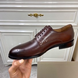 LV Calf Leather Lace Up Business Shoes For Men Brown
