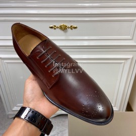 LV Calf Leather Lace Up Business Shoes For Men Brown