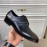 LV Black Calf Leather Lace Up Business Shoes For Men