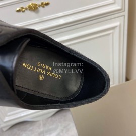LV Black Calf Leather Lace Up Business Shoes For Men