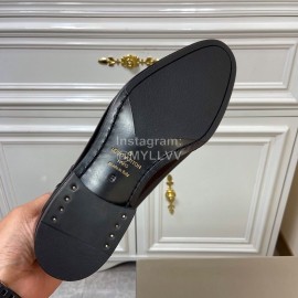 LV Black Calf Leather Lace Up Business Shoes For Men