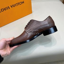 LV Calf Leather Lace Up Business Casual Shoes For Men