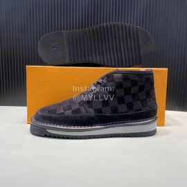 LV Winter Wool Short Boots For Men Black