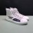 LV Canvas High Top Shoes For Men And Women White