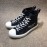 LV Canvas High Top Shoes For Men And Women Black