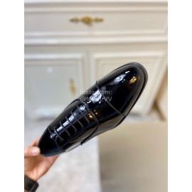 LV Black Patent Cowhide Business Shoes For Men