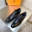 LV Black Calf Leather Lace Up Business Shoes For Men