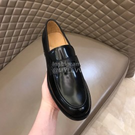 LV Black Cowhide Business Loafers For Men