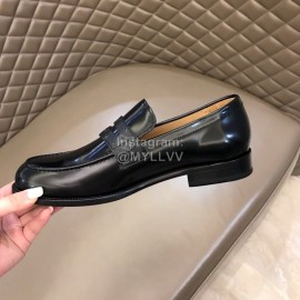 LV Black Cowhide Business Loafers For Men