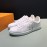 LV Calf Leather Lace Up Sneakers For Men White