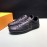 LV Calf Leather Lace Up Sneakers For Men Black