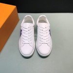 LV Calf Leather Lace Up Sneakers For Men Blue