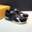 LV Canvas Suede Calfskin Sneakers For Men Black