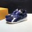 LV Canvas Suede Calfskin Sneakers For Men Navy