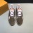 LV Canvas Suede Calfskin Sneakers For Men Coffee