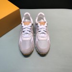 LV Canvas Suede Calfskin Sneakers For Men Gray