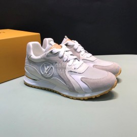 LV Canvas Suede Calfskin Sneakers For Men Gray