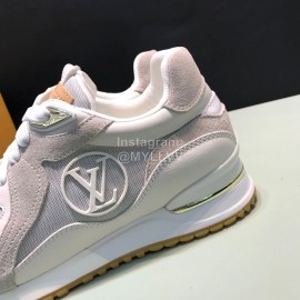 LV Canvas Suede Calfskin Sneakers For Men Gray