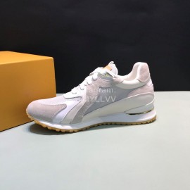 LV Canvas Suede Calfskin Sneakers For Men Gray