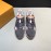 LV Canvas Suede Calfskin Sneakers For Men Dark Gray