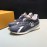 LV Canvas Suede Calfskin Sneakers For Men Dark Gray