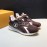 LV Canvas Suede Calfskin Sneakers For Men Brown