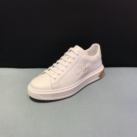 LV Cowhide Casual Sneakers For Men And Women Gold