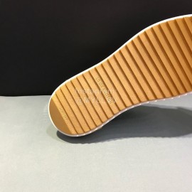 LV Cowhide Casual Sneakers For Men And Women Gold