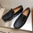 LV Black Calf Leather Loafers For Men