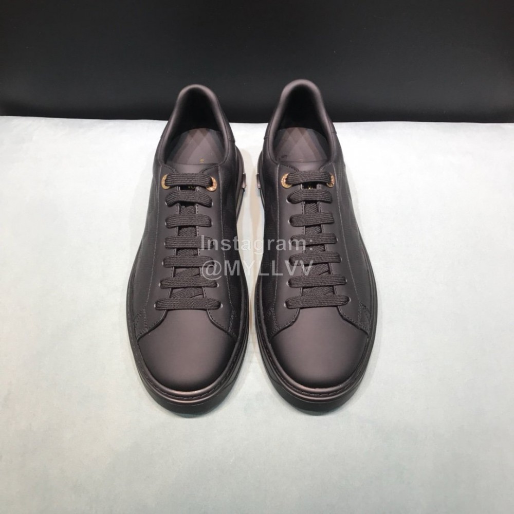 LV Cowhide Casual Sneakers For Men And Women Black