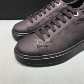 LV Cowhide Casual Sneakers For Men And Women Black
