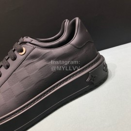 LV Cowhide Casual Sneakers For Men And Women Black