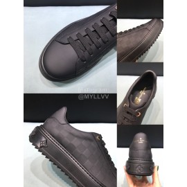 LV Cowhide Casual Sneakers For Men And Women Black