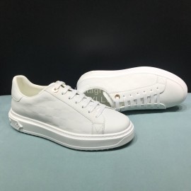 LV Cowhide Casual Sneakers For Men And Women White