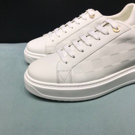 LV Cowhide Casual Sneakers For Men And Women White