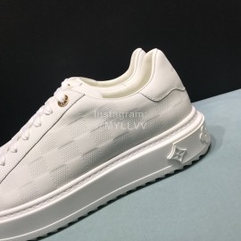 LV Cowhide Casual Sneakers For Men And Women White