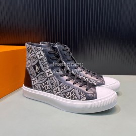 LV Vintage Jacquard Canvas High Top Casual Shoes For Men