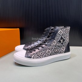 LV Vintage Jacquard Canvas High Top Casual Shoes For Men