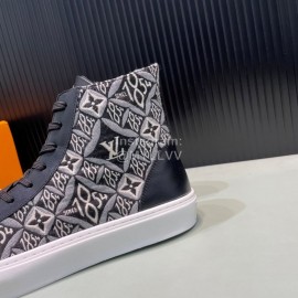 LV Vintage Jacquard Canvas High Top Casual Shoes For Men