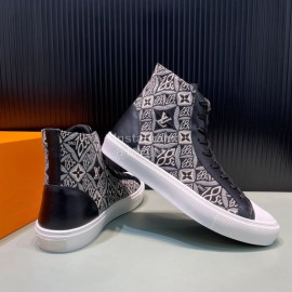 LV Vintage Jacquard Canvas High Top Casual Shoes For Men